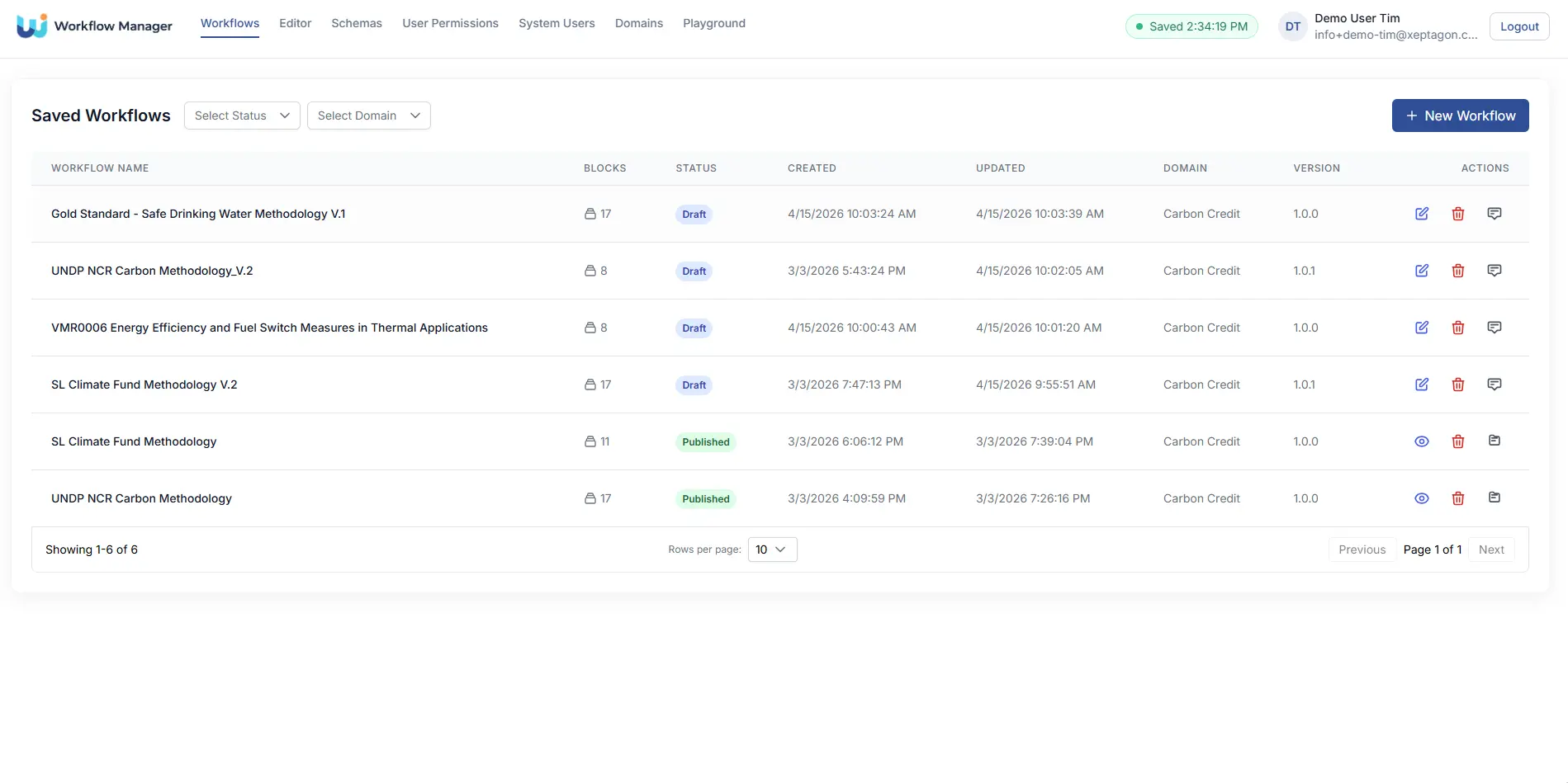 Chile Registry Platform screenshot 2